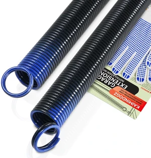 Pair of 140lb. Heavy Duty Garage Door Extension Springs Stretch Springs, 25" Long,Double Loop Ends, High Precision Electrophoresis Black Coated, MIN 16,000 Cycles, for 7ft High Garage Doors Pair of 140lb. Heavy Duty Garage Door Extension Springs Stretch Springs, 25" Long,Double Loop Ends, High Precision Electrophoresis Black Coated, MIN 16,000 Cycles, for 7ft High Garage Doors