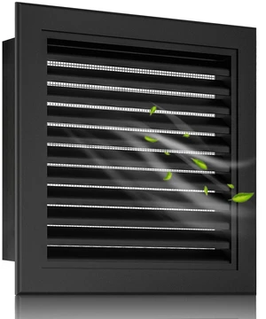 18" x 18" Aluminum Gable Vent with Screen - Stylish Louvered Vents for Effective Attic and Shed Ventilation - Essential Home Improvement, Vent Opening: 16" x 16" 18" x 18" Aluminum Gable Vent with Screen - Stylish Louvered Vents for Effective Attic and Shed Ventilation - Essential Home Improvement, Vent Opening: 16" x 16"
