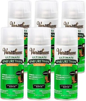 Ultimate Spar Semi-Gloss Urethane Spray Oil-Based, Exterior Doors, Furniture, Trim & Railings, UV & Weather Resistance, 11.25 Oz Ultimate Spar Semi-Gloss Urethane Spray Oil-Based, Exterior Doors, Furniture, Trim & Railings, UV & Weather Resistance, 11.25 Oz