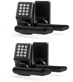 Keypad Door Lock with Handle, Digital Door Lock with Keypad Set,Keyless Entry Door Locks with Handle-IC Card and Anti-peep Password- Easy Installation for Home, Hotel-Matte Black-2PACK Set Keypad Door Lock with Handle, Digital Door Lock with Keypad Set,Keyless Entry Door Locks with Handle-IC Card and Anti-peep Password- Easy Installation for Home, Hotel-Matte Black-2PACK Set