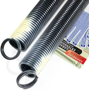 Pair of 200lb. Heavy Duty Garage Door Extension Springs Stretch Springs, 25" Long,Double Loop Ends, High Precision Electrophoresis Black Coated, MIN 16,000 Cycles, for 7ft High Garage Doors Pair of 200lb. Heavy Duty Garage Door Extension Springs Stretch Springs, 25" Long,Double Loop Ends, High Precision Electrophoresis Black Coated, MIN 16,000 Cycles, for 7ft High Garage Doors