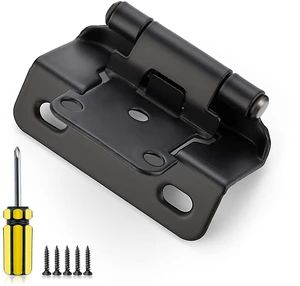 Black Kitchen Cabinet Hinges, Semi Wrap 1/2 Inch Overlay, 60 Pack Self-Closing Design, Semi Wrap Around Hinge,for Face Frame Cupboard, Matte Black Face Mount Cabinet Hardware,with Screwdriver Black Kitchen Cabinet Hinges, Semi Wrap 1/2 Inch Overlay, 60 Pack Self-Closing Design, Semi Wrap Around Hinge,for Face Frame Cupboard, Matte Black Face Mount Cabinet Hardware,with Screwdriver