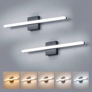 Vanity Light for Bathroom Over Mirror, Modern Bath Wall Lights Black 24 Inch Long, Soft Shadow Free, 5CCT Selectable, Linear Lamp Bar for Powder Room, Bright Makeup Lighting, Rustproof, 2 Pack Vanity Light for Bathroom Over Mirror, Modern Bath Wall Lights Black 24 Inch Long, Soft Shadow Free, 5CCT Selectable, Linear Lamp Bar for Powder Room, Bright Makeup Lighting, Rustproof, 2 Pack