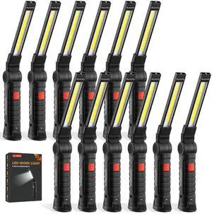 12Pack Magnetic Rechargeable LED Work Light/Flashlight for Mechanic 360° Rotation, Super Bright, 5 Modes, Compact, Tail Hook, for Car Repairing, Garage, Emergency, Workshop, Gifts for Father 12Pack Magnetic Rechargeable LED Work Light/Flashlight for Mechanic 360° Rotation, Super Bright, 5 Modes, Compact, Tail Hook, for Car Repairing, Garage, Emergency, Workshop, Gifts for Father