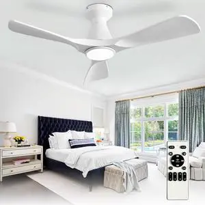 42-Inch Ceiling Fans with Lights: White 3 Blade Flush Mount Low Profile Ceiling Fan for Bedroom - Dimmable Indoor Outdoor Fan with Remote Control Ultra Quiet DC Motor Timer 42-Inch Ceiling Fans with Lights: White 3 Blade Flush Mount Low Profile Ceiling Fan for Bedroom - Dimmable Indoor Outdoor Fan with Remote Control Ultra Quiet DC Motor Timer