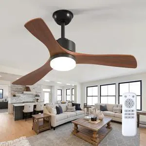 42 Inch Solid Wood Ceiling Fans with Lights and Remote Control 3CCT dimmable light, quiet reversible DC motor, 6 speeds, memory, timer; bedrooms, living rooms, covered patios and gazebos 42 Inch Solid Wood Ceiling Fans with Lights and Remote Control 3CCT dimmable light, quiet reversible DC motor, 6 speeds, memory, timer; bedrooms, living rooms, covered patios and gazebos