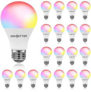 Smart Light Bulbs, A19 WiFi RGBCW Color Changing Led Light Bulbs Smart Bulb that Work with Alexa,Google Assistant,Music Sync,9W 800LM E26,Dimmable Light Bulb,Ceiling Fan Light Bulbs,20 Pack Smart Light Bulbs, A19 WiFi RGBCW Color Changing Led Light Bulbs Smart Bulb that Work with Alexa,Google Assistant,Music Sync,9W 800LM E26,Dimmable Light Bulb,Ceiling Fan Light Bulbs,20 Pack