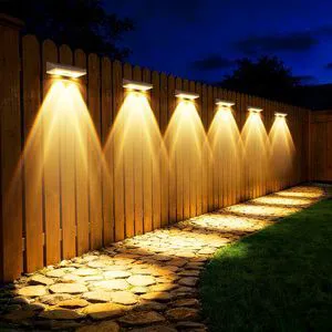 Solar Fence Lights Outdoor, 16 Pack Fence Lights Solar Powered 60LM Solar Fence Lights, 9 RGB Color Modes, IP65 Waterproof, 12H Dusk to Dawn Glow for Pool/Deck/Patio/Wall/Backyard - Brown Solar Fence Lights Outdoor, 16 Pack Fence Lights Solar Powered 60LM Solar Fence Lights, 9 RGB Color Modes, IP65 Waterproof, 12H Dusk to Dawn Glow for Pool/Deck/Patio/Wall/Backyard - Brown