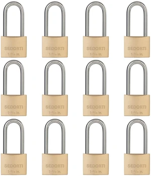 Weatherproof Padlock with Stainless Steel 304 Long Shackle and Solid Brass Body, 1-9/16 in. Wide, 12 Padlocks Keyed Alike, Marine Grade Rustproof Lock for Outdoors Use YNBSP1240 Weatherproof Padlock with Stainless Steel 304 Long Shackle and Solid Brass Body, 1-9/16 in. Wide, 12 Padlocks Keyed Alike, Marine Grade Rustproof Lock for Outdoors Use YNBSP1240