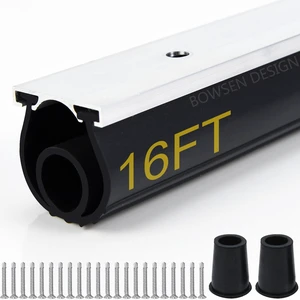 Heavy-Duty U+O Ring Universal Garage Door Bottom Seals Weatherstrip Rubber with Aluminum Track Retainer Kit (16 FT, 1-1/4" Width) Heavy-Duty U+O Ring Universal Garage Door Bottom Seals Weatherstrip Rubber with Aluminum Track Retainer Kit (16 FT, 1-1/4" Width)