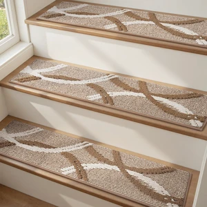 Peel and Stick Stair Treads Non Slip for Wooden Steps 15 PCS, 8"x30" 3D Textured Carpet Stair Tread Indoor, Residue-Free Adhesive Washable Stair Runner Rug for Kids, Elders & Pets, Brown Peel and Stick Stair Treads Non Slip for Wooden Steps 15 PCS, 8"x30" 3D Textured Carpet Stair Tread Indoor, Residue-Free Adhesive Washable Stair Runner Rug for Kids, Elders & Pets, Brown