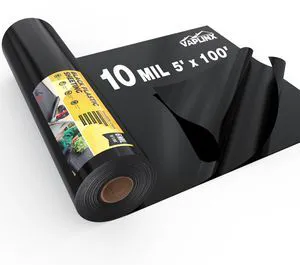 10 Mil Black Plastic Sheeting 5x100 FT Heavy Duty Polyethylene Plastic Rolls for Garden, Black Plastic Rolls for Crawl Space Vapor Barrier, Construction, Landscaping, Weed and Moisture Control 10 Mil Black Plastic Sheeting 5x100 FT Heavy Duty Polyethylene Plastic Rolls for Garden, Black Plastic Rolls for Crawl Space Vapor Barrier, Construction, Landscaping, Weed and Moisture Control