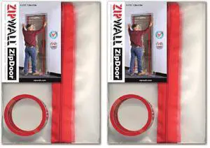 ZipDoor ZDS Standard Dust Barrier Zipper Door Kit, 2 Pack, Red ZipDoor ZDS Standard Dust Barrier Zipper Door Kit, 2 Pack, Red