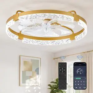 24 Inch Ceiling Fans with Lights, Flush Mount Remote & App Control 3CCT Dimmable LED, DC Motor, Bladeless, Reversible Blade, 6 Speeds, Modern, Low Profile, Enclosed, Bedroom, Kids, Girl, Adult 24 Inch Ceiling Fans with Lights, Flush Mount Remote & App Control 3CCT Dimmable LED, DC Motor, Bladeless, Reversible Blade, 6 Speeds, Modern, Low Profile, Enclosed, Bedroom, Kids, Girl, Adult