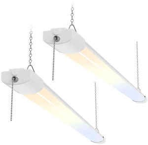 ® LED Shop Lights 4FT for Garage, 6000LM Super Bright, Adjustable 2700K-6500K Color Temperature, 120V, Warm to Cool Daylight Linkable Shop Lights for Workshop, 2 Pack ® LED Shop Lights 4FT for Garage, 6000LM Super Bright, Adjustable 2700K-6500K Color Temperature, 120V, Warm to Cool Daylight Linkable Shop Lights for Workshop, 2 Pack