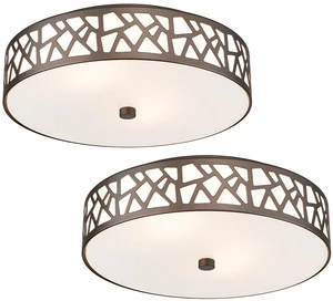 2 PK Flush Mount Ceiling Light Fixture, 12 Inch Ceiling Light Fixtures with Frosted Glass Shade, 2 - Bulb Oil Rubbed Bronze Light Fixtures Ceiling Mount for Bedroom, Hallway, Kitchen, Bathroom 2 PK Flush Mount Ceiling Light Fixture, 12 Inch Ceiling Light Fixtures with Frosted Glass Shade, 2 - Bulb Oil Rubbed Bronze Light Fixtures Ceiling Mount for Bedroom, Hallway, Kitchen, Bathroom