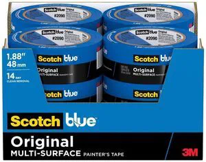 ScotchBlue Original Multi-Surface Painter's Tape, 1.88 Inches x 60 Yards, 12 Rolls, Blue ScotchBlue Original Multi-Surface Painter's Tape, 1.88 Inches x 60 Yards, 12 Rolls, Blue