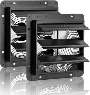 8 Inch Shutter Exhaust Fan for Chicken Coop, 760 CFM, 2 Packs Wall Mounted Exhaust Fan, 40dB Quiet Garage Exhaust Fan for Shed, Attic, Greenhouse, Basement, Chicken Coop, Generator Room 8 Inch Shutter Exhaust Fan for Chicken Coop, 760 CFM, 2 Packs Wall Mounted Exhaust Fan, 40dB Quiet Garage Exhaust Fan for Shed, Attic, Greenhouse, Basement, Chicken Coop, Generator Room