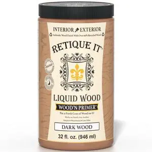 Wood'n Primer - Paint it then stain it - Stainable Wood Fiber Paint (Dark Wood, Large) Wood'n Primer - Paint it then stain it - Stainable Wood Fiber Paint (Dark Wood, Large)