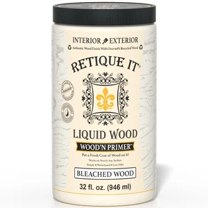 Wood'n Primer - Paint it then stain it - Stainable Wood Fiber Paint (Bleached Wood, Large) Wood'n Primer - Paint it then stain it - Stainable Wood Fiber Paint (Bleached Wood, Large)