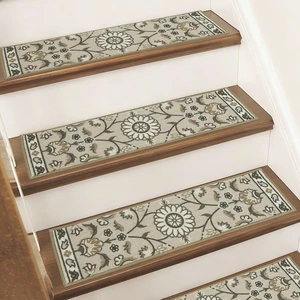 Stair Treads for Wooden Steps, 8"X30", 15pcs, Brown Non-Slip Machine Washable Carpet Stair Treads, TPE Backing, 100% Polyester, Soft Indoor Stair Runner for Kids Elders and Pets Stair Treads for Wooden Steps, 8"X30", 15pcs, Brown Non-Slip Machine Washable Carpet Stair Treads, TPE Backing, 100% Polyester, Soft Indoor Stair Runner for Kids Elders and Pets