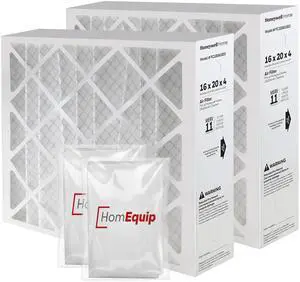 16x20x4 AC Furnace Air Filter Replacement - FC100A1003 HVAC Furnace Filters Merv 11 Filter Media, AC Filter with Homequip Disposal Bag, 2-Pack (Actual Size: 15.94 x 19.75 x 4.38 Inches) 16x20x4 AC Furnace Air Filter Replacement - FC100A1003 HVAC Furnace Filters Merv 11 Filter Media, AC Filter with Homequip Disposal Bag, 2-Pack (Actual Size: 15.94 x 19.75 x 4.38 Inches)
