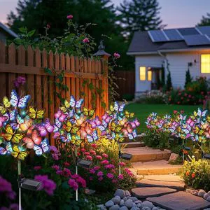 Solar Garden Lights Outdoor Waterproof Decorative Solar Lights Outdoor 8 Pack with 176 LED 136 Butterfly Flower Garden Decor Yard Decorations Patio Lawn, Gifts for Mother's Day Mom Women Solar Garden Lights Outdoor Waterproof Decorative Solar Lights Outdoor 8 Pack with 176 LED 136 Butterfly Flower Garden Decor Yard Decorations Patio Lawn, Gifts for Mother's Day Mom Women