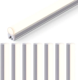 T5 LED Shop Light 4FT, 2200lm, 5000K Daylight White, 20W, 8 Pack Utility Shop Light Fixture, Ceiling and Under Cabinet Light for Workshop, Garage, Corded Electric with ON/Off Switch T5 LED Shop Light 4FT, 2200lm, 5000K Daylight White, 20W, 8 Pack Utility Shop Light Fixture, Ceiling and Under Cabinet Light for Workshop, Garage, Corded Electric with ON/Off Switch