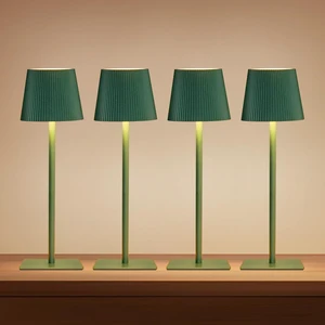 4 Pack Cordless Table Lamp,6000mAh Rechargeable Battery Operated Desk Lamp,Two Adjustable Heights,Waterproof, Touch Control & 3 Color Stepless Dimming for Restaurant/Bedroom/Bars/Outdoor (Green) 4 Pack Cordless Table Lamp,6000mAh Rechargeable Battery Operated Desk Lamp,Two Adjustable Heights,Waterproof, Touch Control & 3 Color Stepless Dimming for Restaurant/Bedroom/Bars/Outdoor (Green)