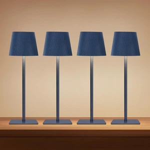 4 Pack Cordless Table Lamp,6000mAh Rechargeable Battery Operated Desk Lamp,Two Adjustable Heights,Waterproof, Touch Control & 3 Color Stepless Dimming for Restaurant/Bedroom/Bars/Outdoor (Blue) 4 Pack Cordless Table Lamp,6000mAh Rechargeable Battery Operated Desk Lamp,Two Adjustable Heights,Waterproof, Touch Control & 3 Color Stepless Dimming for Restaurant/Bedroom/Bars/Outdoor (Blue)