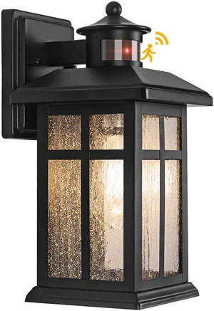 Outdoor Wall Light Motion Sensor, Dusk to Dawn Outdoor Lighting Exterior Light Fixture, Black Porch Lights & Outdoor Dusk till Dawn Wall Mount Light for House Garage Entryway Outdoor Wall Light Motion Sensor, Dusk to Dawn Outdoor Lighting Exterior Light Fixture, Black Porch Lights & Outdoor Dusk till Dawn Wall Mount Light for House Garage Entryway