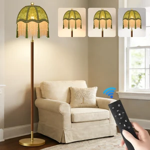 Wood Floor Lamps for Living Room Vintage Floor Lamp with Remote Control & 3 Color Temperature,Dimmable Floor Lamp Mid Century Modern Standing Lamp Green Fringe Tall Floor Lamp for Bedroom Corner Wood Floor Lamps for Living Room Vintage Floor Lamp with Remote Control & 3 Color Temperature,Dimmable Floor Lamp Mid Century Modern Standing Lamp Green Fringe Tall Floor Lamp for Bedroom Corner