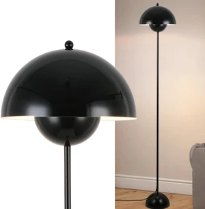 Mid-Century Modern Metal Bud Floor Lamp for Home and Office, Glossy Black Indirect lighting, fits narrow spaces,fit for bedroom, living room & office, match with modern, industrial, farmhouse decor Mid-Century Modern Metal Bud Floor Lamp for Home and Office, Glossy Black Indirect lighting, fits narrow spaces,fit for bedroom, living room & office, match with modern, industrial, farmhouse decor
