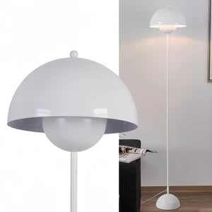 Mid-Century Modern Metal Bud Floor Lamp for Home and Office, Glossy White Indirect lighting, fits narrow spaces,fit for bedroom, living room & office, match with modern, industrial, farmhouse decor Mid-Century Modern Metal Bud Floor Lamp for Home and Office, Glossy White Indirect lighting, fits narrow spaces,fit for bedroom, living room & office, match with modern, industrial, farmhouse decor