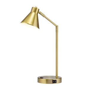 Astrum - LED Desk Lamp with Dual USB Charging Ports, 100% Metal, 270 Degree Swivel Arms, Soft White Light (3000K), Bedside & Home Office Table Lamp, ETL Listed, Antique Brass Finish Astrum - LED Desk Lamp with Dual USB Charging Ports, 100% Metal, 270 Degree Swivel Arms, Soft White Light (3000K), Bedside & Home Office Table Lamp, ETL Listed, Antique Brass Finish