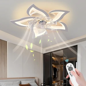 Low Profile Ceiling Fan with Lights,110v Modern Dimmable Flower Shape, Remote Control/app Control,Timing 6 Gear Speeds Fan Ceiling Lamp Low Profile Ceiling Fan with Lights,110v Modern Dimmable Flower Shape, Remote Control/app Control,Timing 6 Gear Speeds Fan Ceiling Lamp