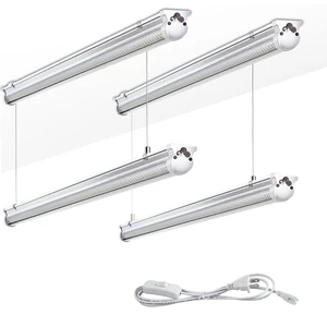 4Pack 4FT LED Shop Light Garage Lights,50W 6000K 7500LM White Light,Hanging/Surface Mount,Plug and Play,Linkable T8 LED Shop Lights,Commercial Bay Lighting for Warehouse Workshop Basement 4Pack 4FT LED Shop Light Garage Lights,50W 6000K 7500LM White Light,Hanging/Surface Mount,Plug and Play,Linkable T8 LED Shop Lights,Commercial Bay Lighting for Warehouse Workshop Basement