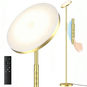 Floor Lamp, Upgraded 40W 4000LM Super Bright Torchiere LED Floor Lamps for Living Room, Stepless Dimmable Color Temperature 2700K-6500K with Remote & Touch Control, Standing Light (40W Brushed Gold) Floor Lamp, Upgraded 40W 4000LM Super Bright Torchiere LED Floor Lamps for Living Room, Stepless Dimmable Color Temperature 2700K-6500K with Remote & Touch Control, Standing Light (40W Brushed Gold)