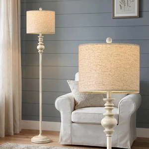 64.25" Farmhouse Floor Lamp for Living Room Bedroom, Tall Antique White Standing Lamp with Rotary Switch, Vintage Corner Floor Lamp for Living Room & Office, Rustic Home Decor 64.25" Farmhouse Floor Lamp for Living Room Bedroom, Tall Antique White Standing Lamp with Rotary Switch, Vintage Corner Floor Lamp for Living Room & Office, Rustic Home Decor