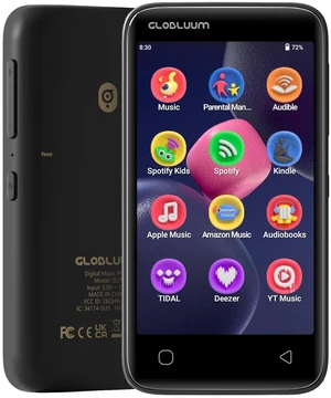 MP3 Player with Bluetooth and WiFi, Spotify Compatible, Music Player 96GB Streaming Music, Audible Support, Android 14 System, 4" Touchscreen, Family Friendly, Parental Controls, Black Gold MP3 Player with Bluetooth and WiFi, Spotify Compatible, Music Player 96GB Streaming Music, Audible Support, Android 14 System, 4" Touchscreen, Family Friendly, Parental Controls, Black Gold