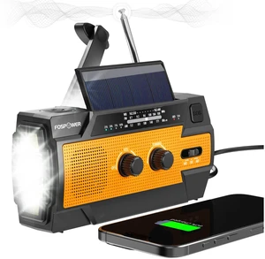 NOAA Emergency Weather Radio A3 14800mWh Portable Power Bank, AM/FM, USB/Solar/Hand Crank Charging, SOS Alarm & Flashlight for Indoor/Outdoor Emergency - Orange NOAA Emergency Weather Radio A3 14800mWh Portable Power Bank, AM/FM, USB/Solar/Hand Crank Charging, SOS Alarm & Flashlight for Indoor/Outdoor Emergency - Orange