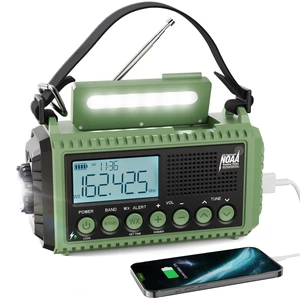 Emergency Radio, 12000mAh/44400mWh Battery Operated Weather Radio, Solar Hand Crank Radio with AM/FM/SW/NOAA Alert, Cell Phone Charger, Type-C Charging, Flashlight and SOS Siren Emergency Radio, 12000mAh/44400mWh Battery Operated Weather Radio, Solar Hand Crank Radio with AM/FM/SW/NOAA Alert, Cell Phone Charger, Type-C Charging, Flashlight and SOS Siren