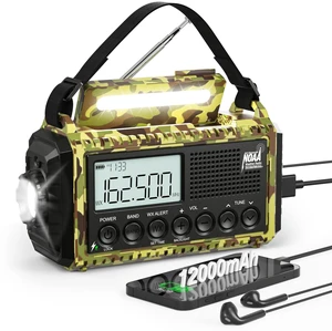 Emergency Radio Hand Crank Solar, am/fm/sw NOAA Weather Radio 12000mAh Portable Rechargeable Battery Powered Radio with NOAA Alert, USB-C Charger & Adapter, Clock, SOS Flashlight for Emergencies Emergency Radio Hand Crank Solar, am/fm/sw NOAA Weather Radio 12000mAh Portable Rechargeable Battery Powered Radio with NOAA Alert, USB-C Charger & Adapter, Clock, SOS Flashlight for Emergencies