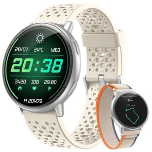 Smart Watch for Men Women,GPS Built-in,1.3" Ultra-bright AMOLED Display,SOS Fitness Tracker with Heart Rate Monitor,Compass,Barometer,Compatible with iPhone/Android Phones,5ATM Waterproof,2 Bands Smart Watch for Men Women,GPS Built-in,1.3" Ultra-bright AMOLED Display,SOS Fitness Tracker with Heart Rate Monitor,Compass,Barometer,Compatible with iPhone/Android Phones,5ATM Waterproof,2 Bands