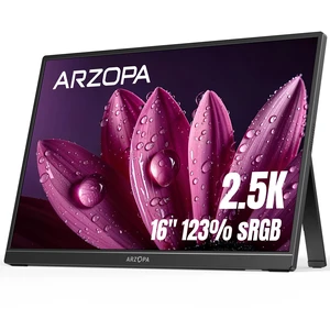 16" 2.5K Portable Monitor, 2560x1600 QHD IPS Display 123% sRGB Built-in Stand USB-C HDMI Eye Care External Second Screen for Mac Laptop Phone PS4/5 Xbox Switch -Z1RC 16" 2.5K Portable Monitor, 2560x1600 QHD IPS Display 123% sRGB Built-in Stand USB-C HDMI Eye Care External Second Screen for Mac Laptop Phone PS4/5 Xbox Switch -Z1RC
