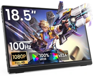 18.5" 100Hz FHD IPS USB-C HDMI Portable Monitor 18.5" FHD IPS 100Hz, built-in stand & dual speakers, USB-C/HDMI, for PC/Phone/PS5/Xbox/Switch, travel gaming 18.5" 100Hz FHD IPS USB-C HDMI Portable Monitor 18.5" FHD IPS 100Hz, built-in stand & dual speakers, USB-C/HDMI, for PC/Phone/PS5/Xbox/Switch, travel gaming