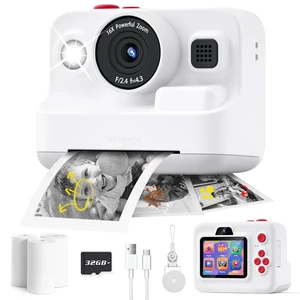 Instant Print Camera for Kids,2.4 Inch Screen Kids Instant Cameras, Christmas Birthday Gifts for Girls Age 3-12, Portable Toddler Toy for 3 4 5 6 7 8 9 10 Year Old Girls Boys White Instant Print Camera for Kids,2.4 Inch Screen Kids Instant Cameras, Christmas Birthday Gifts for Girls Age 3-12, Portable Toddler Toy for 3 4 5 6 7 8 9 10 Year Old Girls Boys White