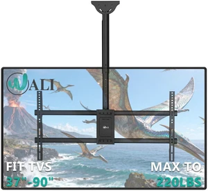 Heavy Duty Ceiling TV Mount for 37-90 inch Large TVs, up to 220 lbs Hanging Pole Ceiling Mount TV Bracket Up Down, Full Motion with Height Adjustment, Tilt, Swivel, Max VESA 800x400mm (CM3790) Heavy Duty Ceiling TV Mount for 37-90 inch Large TVs, up to 220 lbs Hanging Pole Ceiling Mount TV Bracket Up Down, Full Motion with Height Adjustment, Tilt, Swivel, Max VESA 800x400mm (CM3790)