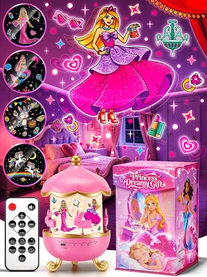 Portable Princess Toys for Girls,Princess Night Light Projector Gift Box,15 Music Box,19 Films&399 Colors,Remote,Timer,360°Rotate,Toys for 3 4 5 6 7 Year Old Girl Gifts,Princess Room Decor Portable Princess Toys for Girls,Princess Night Light Projector Gift Box,15 Music Box,19 Films&399 Colors,Remote,Timer,360°Rotate,Toys for 3 4 5 6 7 Year Old Girl Gifts,Princess Room Decor