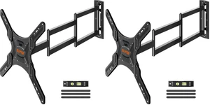 Long Arm TV Wall Mount for Most 26-65 Inch TVs, 37.4 Inch Long Extension TV Mount Swivel and Tilt, Max VESA 400x400mm, Full Motion Wall Mount tv Bracket Holds up to 77 lbs. (Pack of 2) Long Arm TV Wall Mount for Most 26-65 Inch TVs, 37.4 Inch Long Extension TV Mount Swivel and Tilt, Max VESA 400x400mm, Full Motion Wall Mount tv Bracket Holds up to 77 lbs. (Pack of 2)